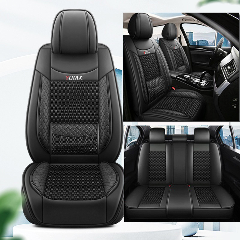 For Peugeot 206 301 406 405 407 5-Seat full Set PU Leather Ice thread Seat Cover - Picture 16 of 20