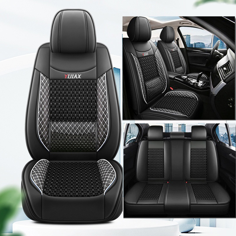 For Peugeot 206 301 406 405 407 5-Seat full Set PU Leather Ice thread Seat Cover - Picture 17 of 20