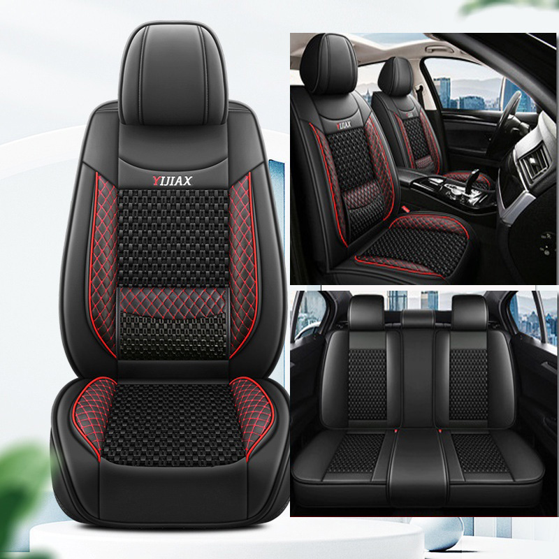 For Peugeot 206 301 406 405 407 5-Seat full Set PU Leather Ice thread Seat Cover - Picture 19 of 20
