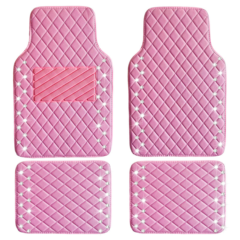 For Audi A1 A3 8XF 8XA 8X1 Faux Leather Car Floor Mats with Diamond anti-slip - Picture 7 of 8