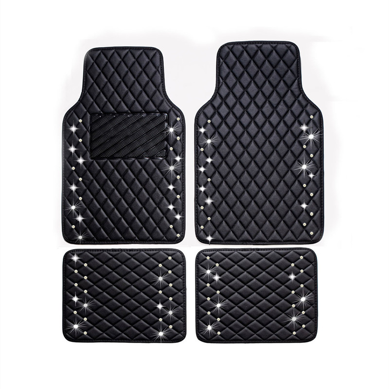 For Audi A1 A3 8XF 8XA 8X1 Faux Leather Car Floor Mats with Diamond anti-slip - Picture 8 of 8