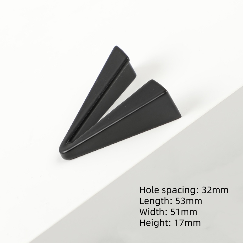 Modern minimalist V-shaped cabinet handle drawer wardrobe triangular handle pull