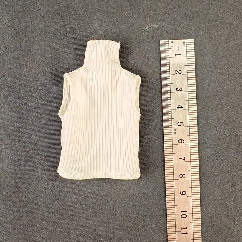 1/12 Turtleneck Sleeveless Vest Denim Shorts Outfit For 6″ Male Action Figure
