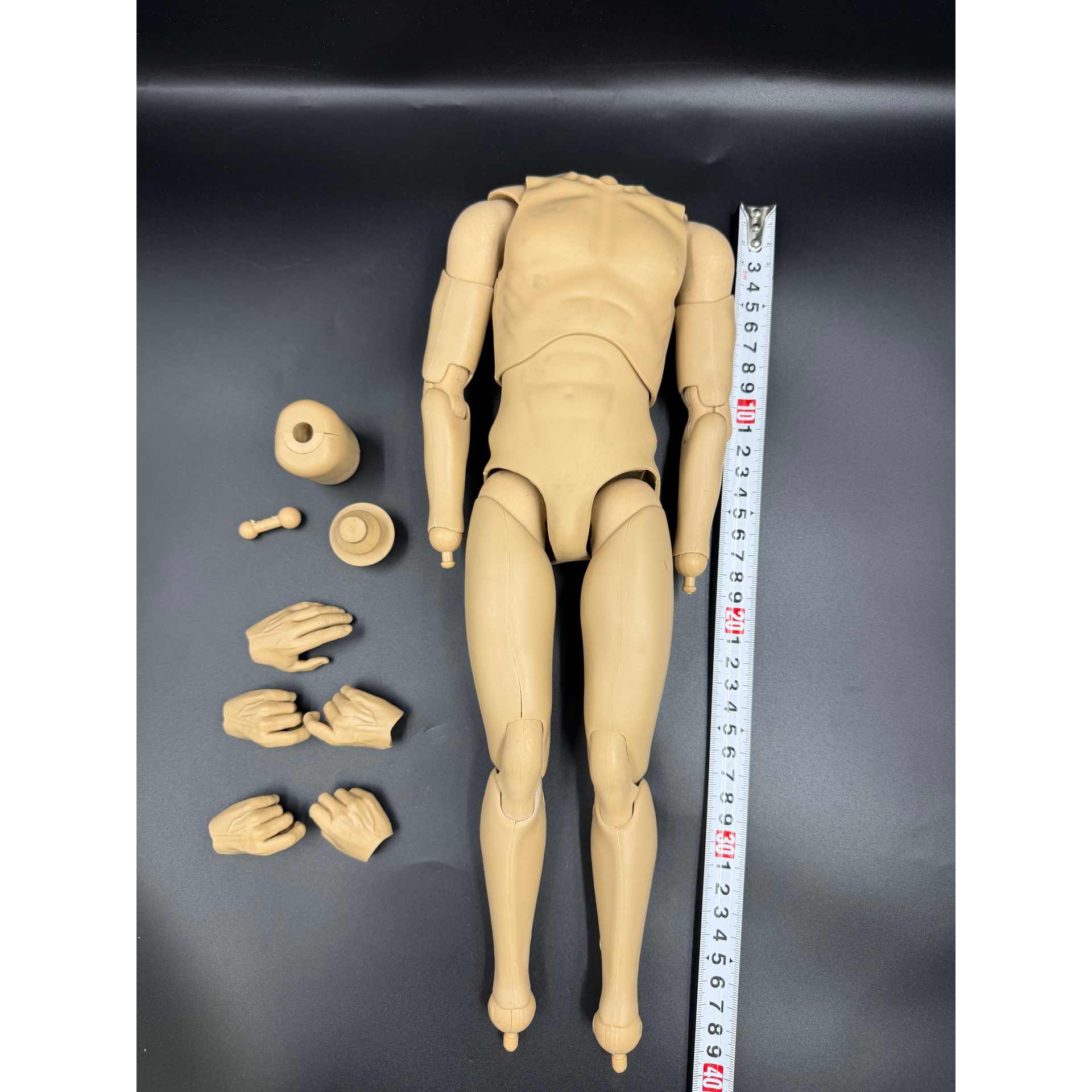 1:4 Scale Flexible Nude Male Figure Body Fit Custom Head Sculpt DIY Collectible