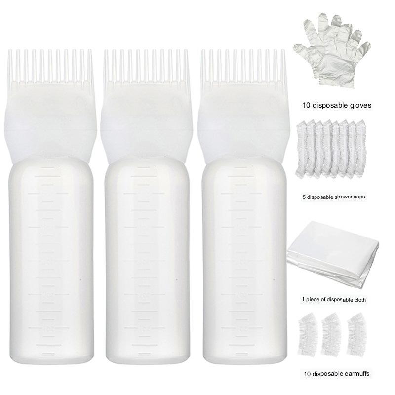 Dyeing Shampoo Bottle Set Oil Comb Hair Tools Hair Dye Applicator Brush Bottles - Picture 27 of 48