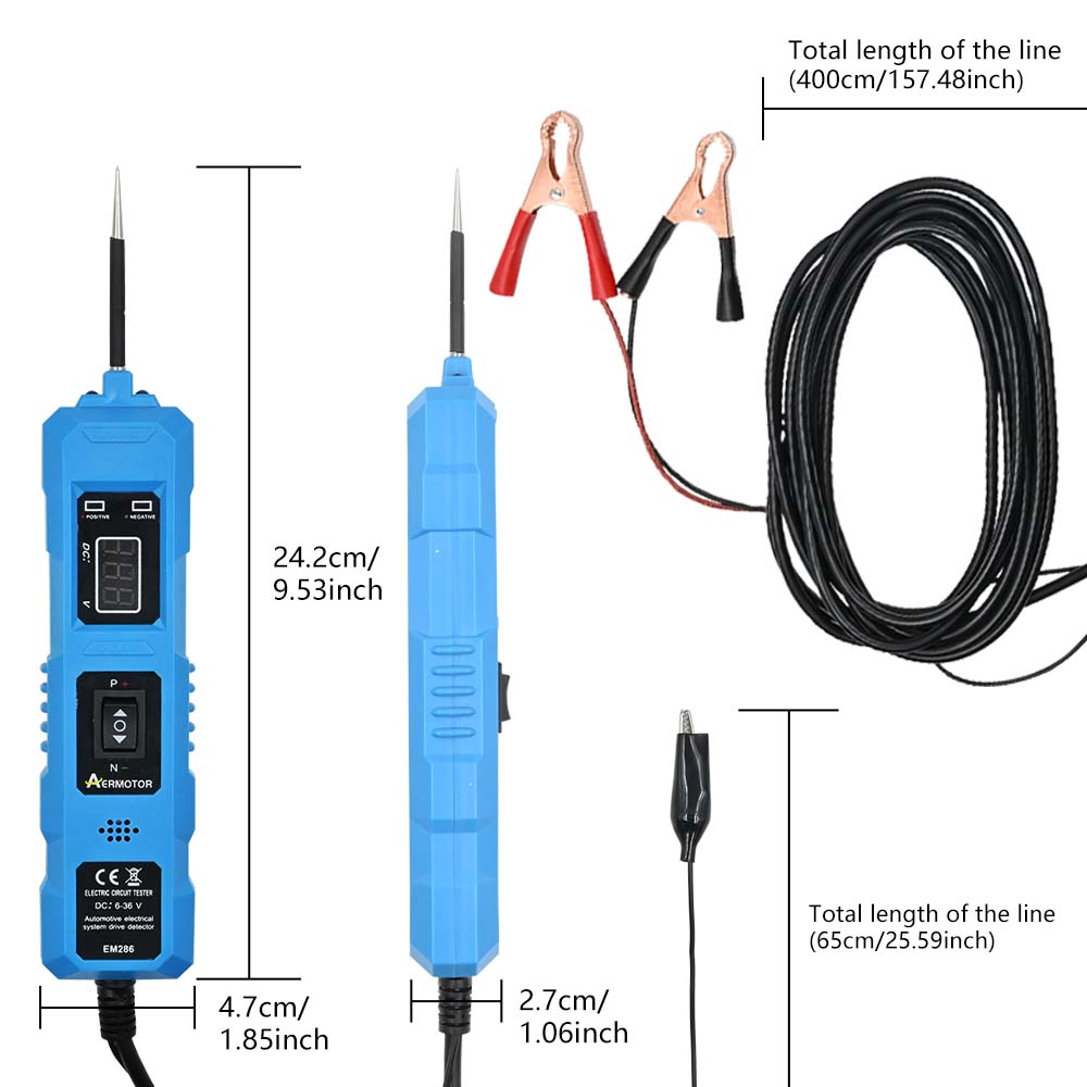 6-48V Digital Automotive Car Power Circuit Electrical Tester Probe Test w/ Light - Picture 4 of 23