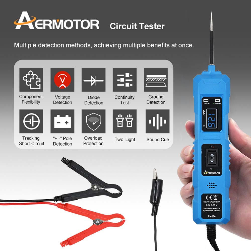 6-48V Digital Automotive Car Power Circuit Electrical Tester Probe Test w/ Light - Picture 3 of 23