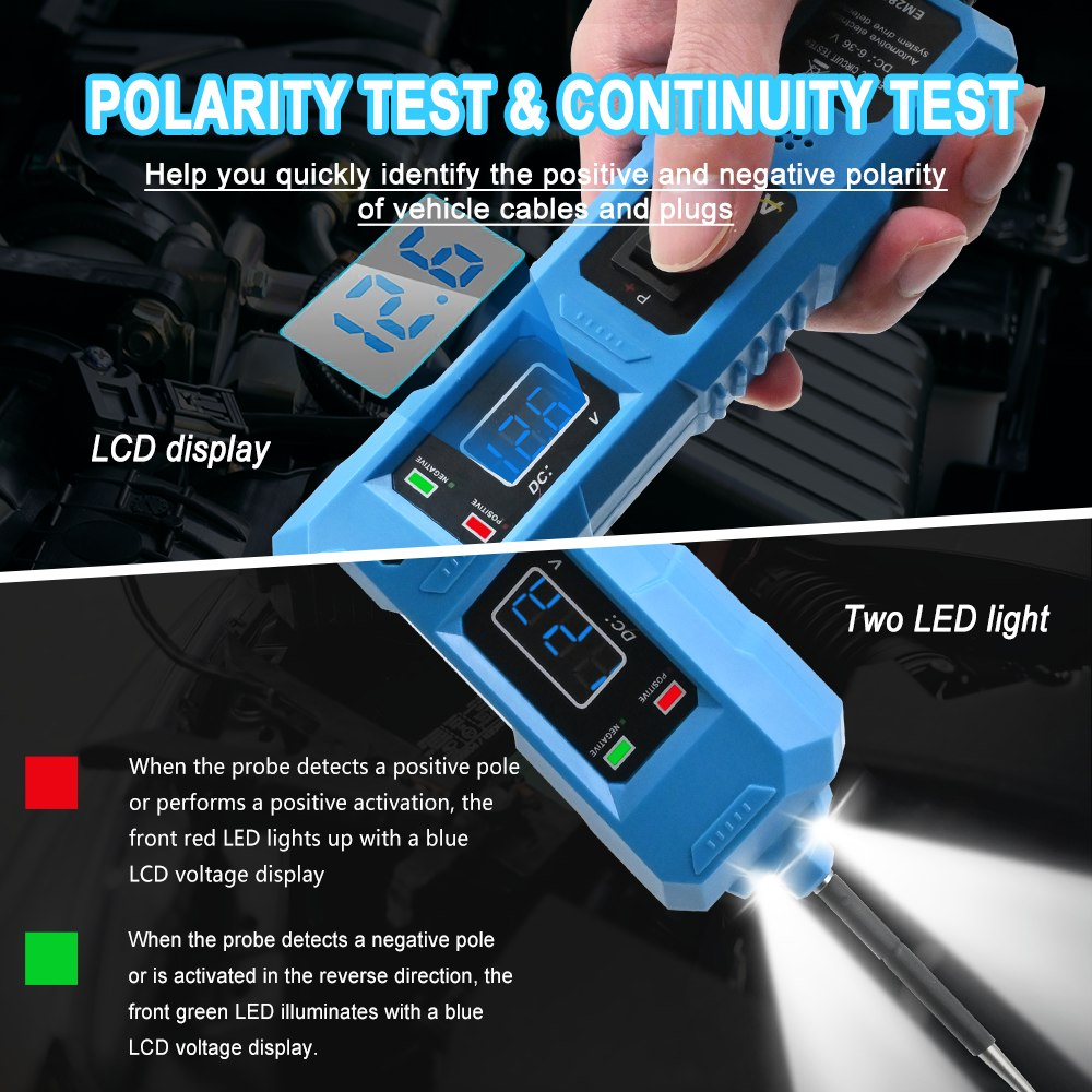 6-48V Digital Automotive Car Power Circuit Electrical Tester Probe Test w/ Light - Picture 11 of 23