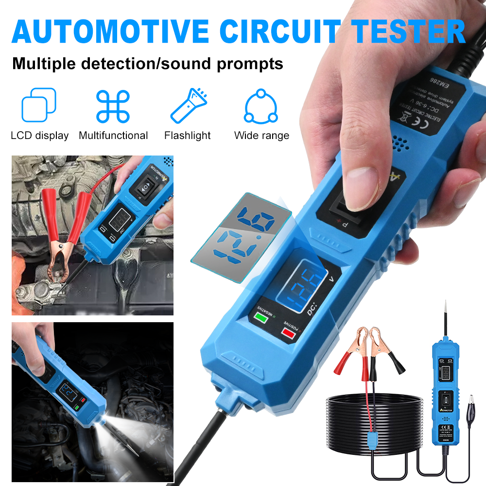 6-48V Digital Automotive Car Power Circuit Electrical Tester Probe Test w/ Light - Picture 9 of 23