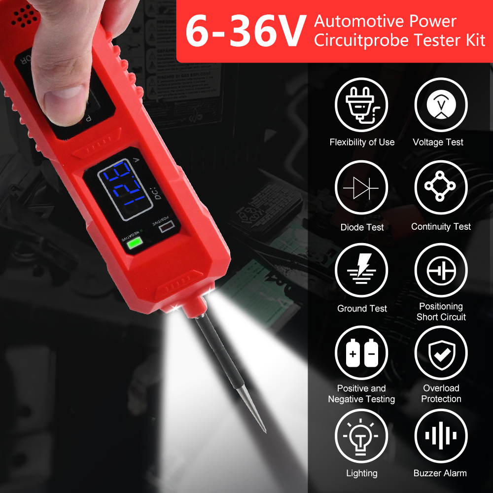 6-48V Digital Automotive Car Power Circuit Electrical Tester Probe Test w/ Light - Picture 16 of 23