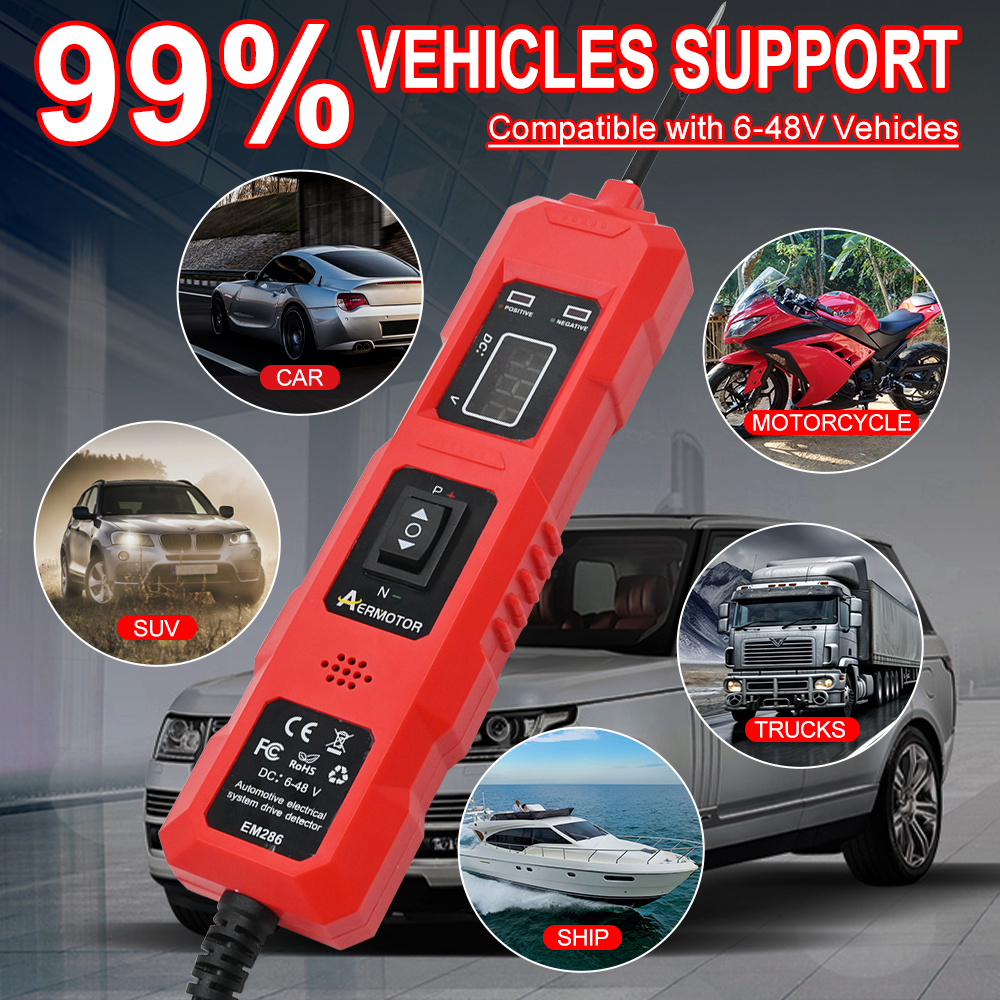 6-48V Digital Automotive Car Power Circuit Electrical Tester Probe Test w/ Light - Picture 18 of 23
