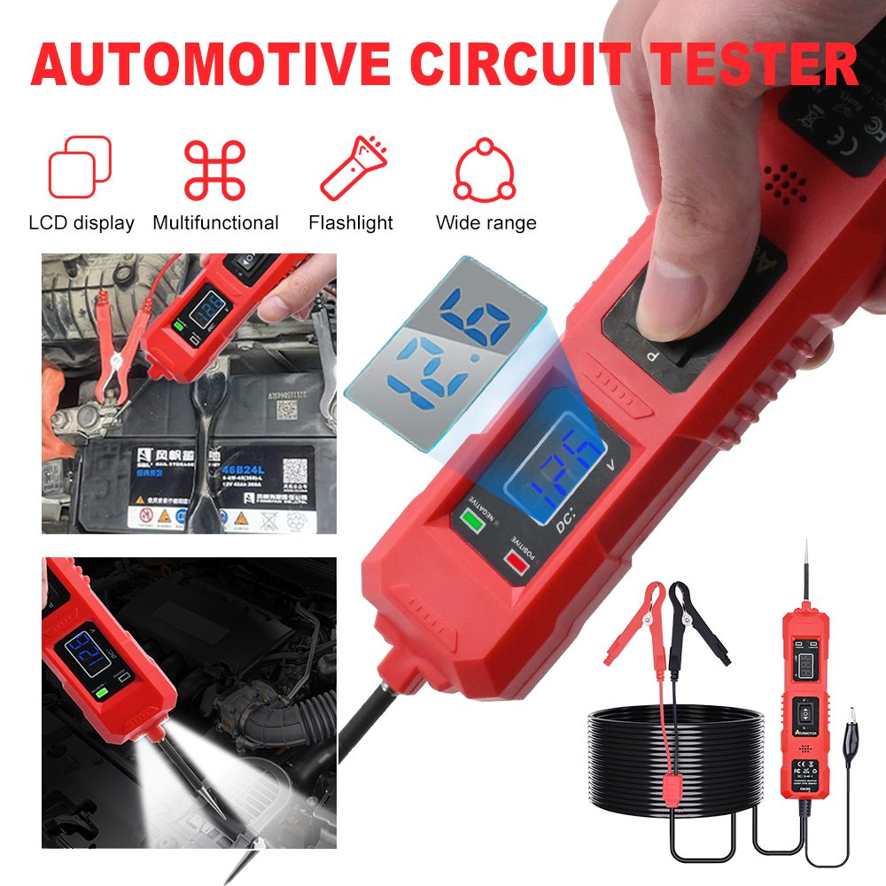 6-48V Digital Automotive Car Power Circuit Electrical Tester Probe Test w/ Light - Picture 22 of 23