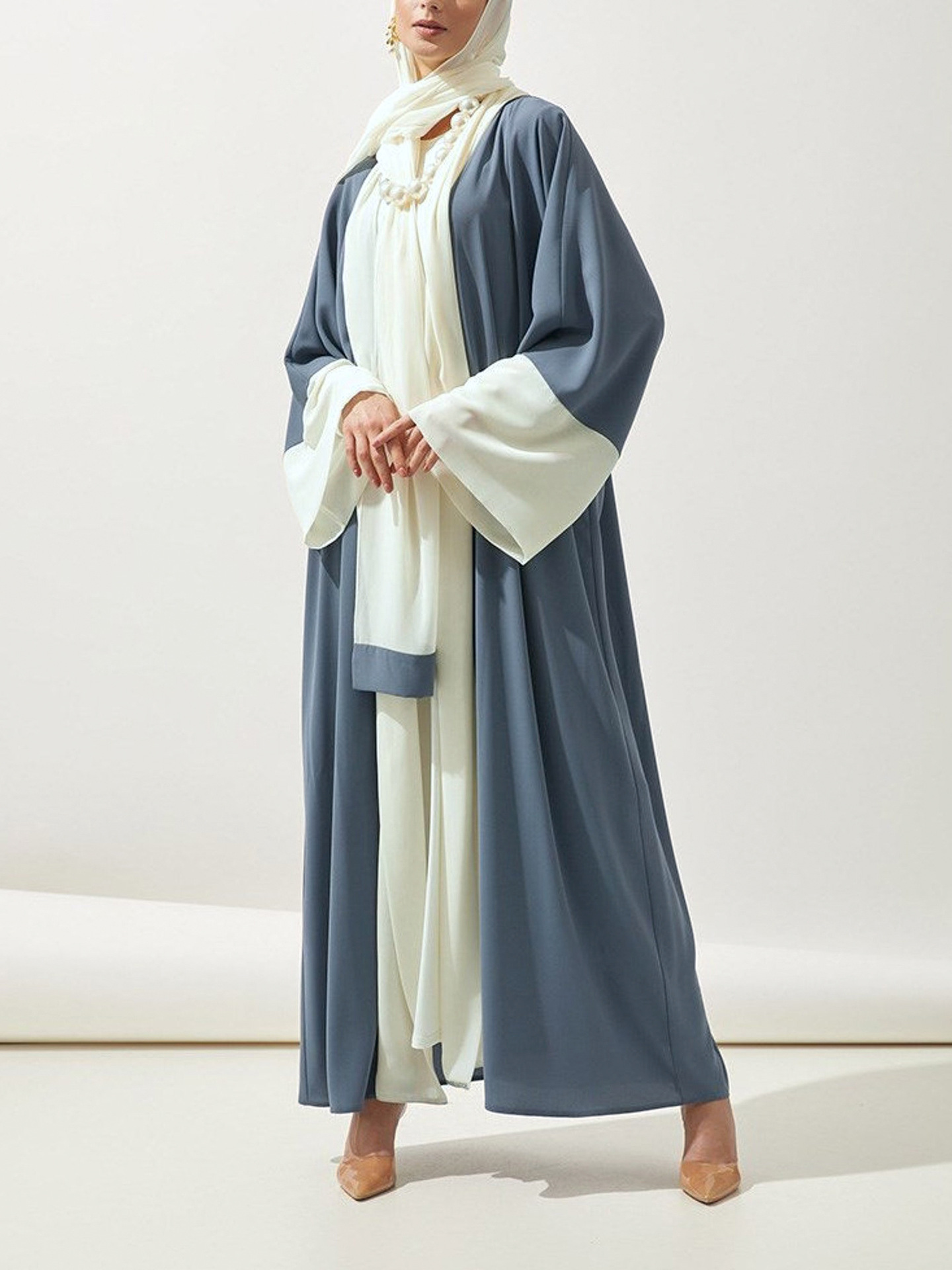 Arabische Burka muslimische Frauen Strickjacke islamische Abaya Damenkleid lockeres Kleid Robe - Bild 10 von 20