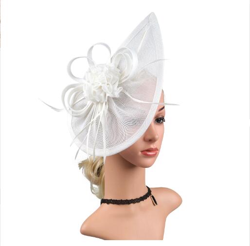 Nuevo Moda Boda Fascinador Sombrero Mujeres Cóctel Iglesia Flor Chpeau Prendas para la cabeza - Imagen 27 de 29