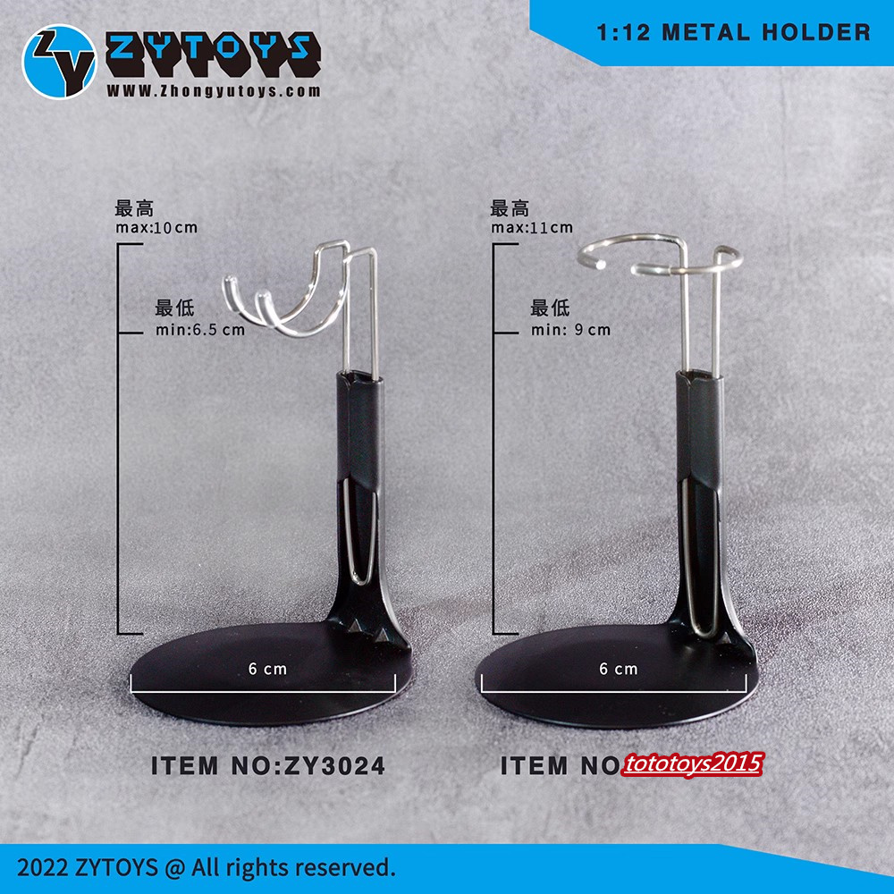 Soportes de metal ZYTOYS 1/12 ZY3024 ZY3025 marco de soporte modelo para figuras de muñecas de 6 - Imagen 6 de 6
