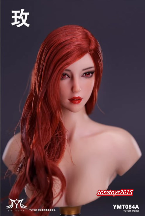 Scultura testa ragazza asiatica YMTOYS 1:6 YMT084 per corpo bambola donna PH TBL 12 - Foto 14 di 17