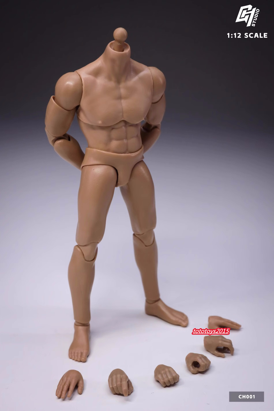 CH CH001 CH002 1/12 Figura muscolare super flessibile giunto adatta al corpo 6''' Giocattolo testa maschio - Foto 25 di 28