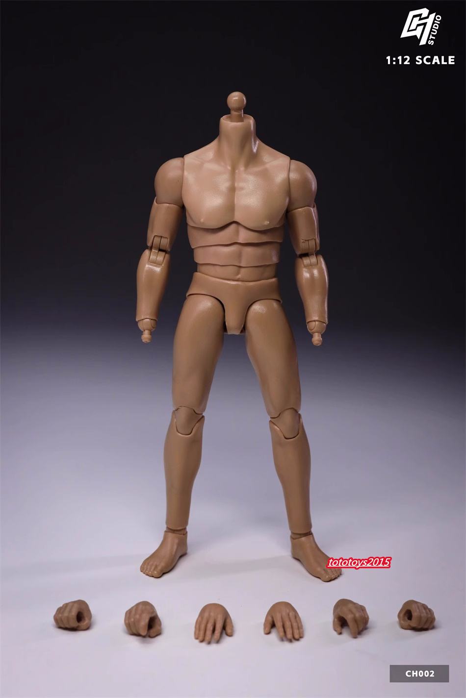 CH CH001 CH002 1/12 Figura muscolare super flessibile giunto adatta al corpo 6''' Giocattolo testa maschio - Foto 27 di 28