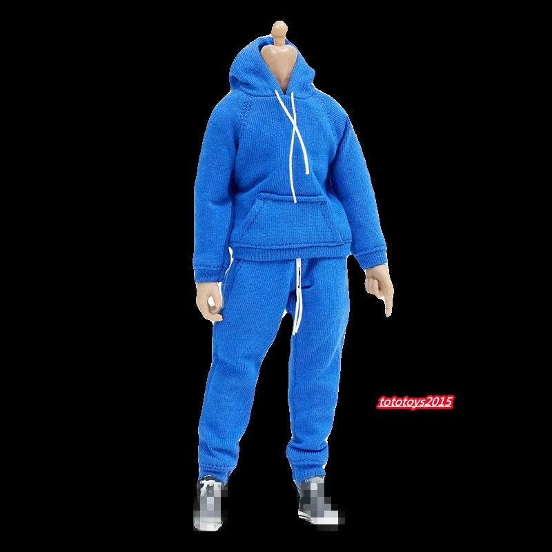 1/12 Casual Hooded Sweater Top & Pants Clothes Fit 6'' Action Figure Body Toy