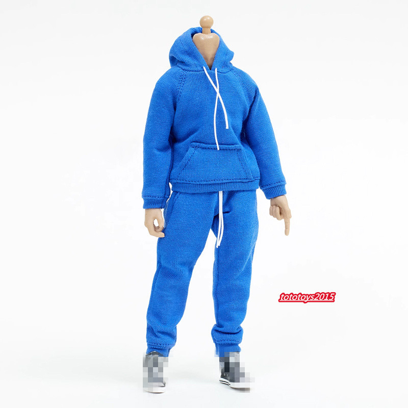 1/12 Casual Hooded Sweater Top & Pants Clothes Fit 6'' Action Figure Body Toy