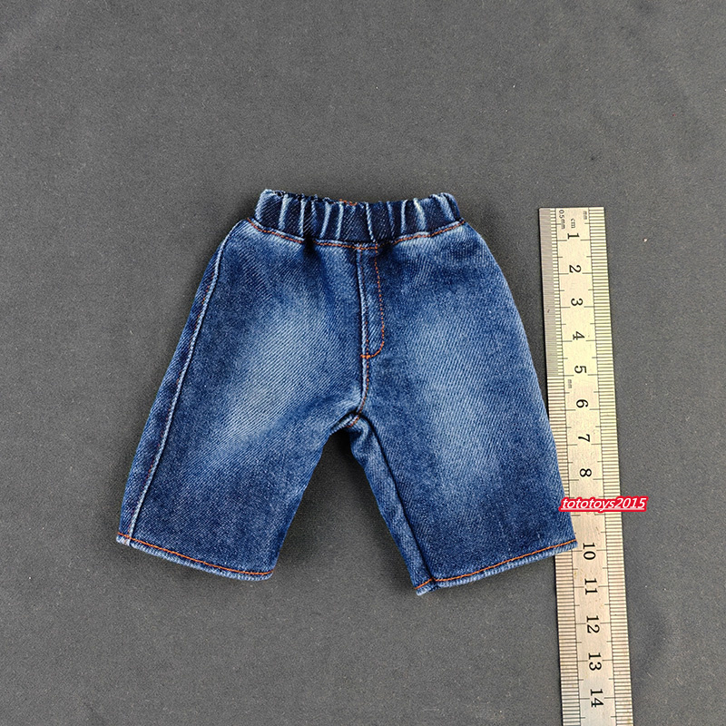 A+1:6 Denim shorts Pants Trousers Clothes Model For 12" Male Action Figure Body - Picture 18 of 22