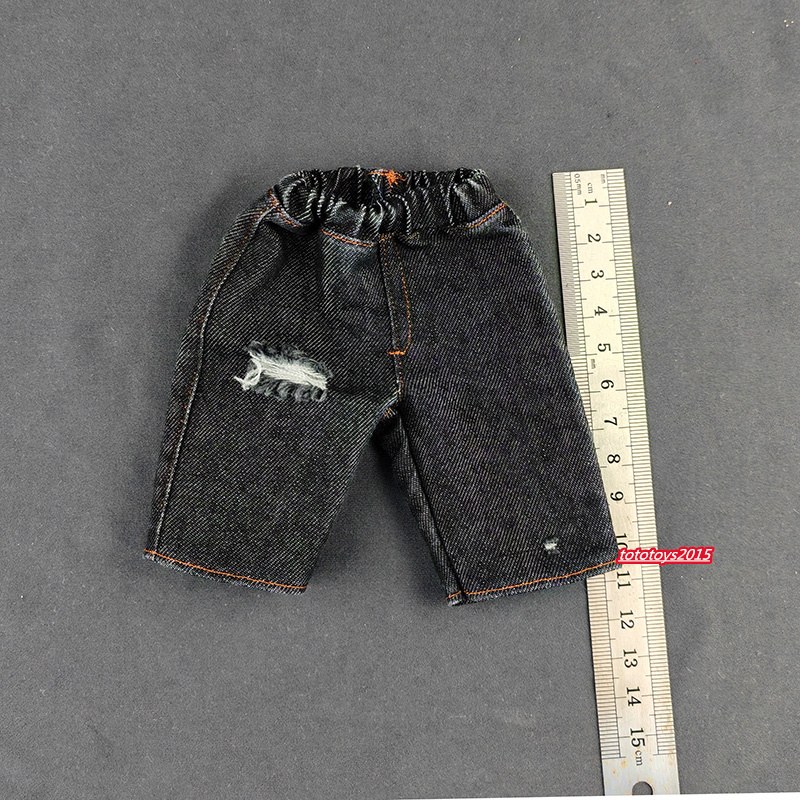 A+1:6 Denim shorts Pants Trousers Clothes Model For 12" Male Action Figure Body - Picture 19 of 22