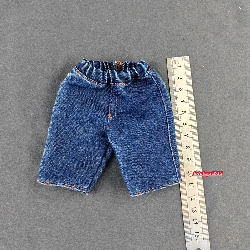 A+1:6 Denim shorts Pants Trousers Clothes Model For 12" Male Action Figure Body - Picture 22 of 22