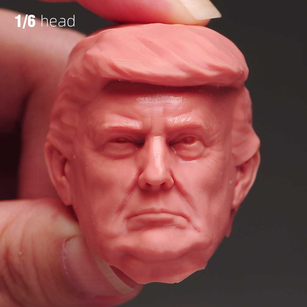 1/6 1/12 1/18 Display Stand Donald Trump President Head Bust For 12'' Male Body