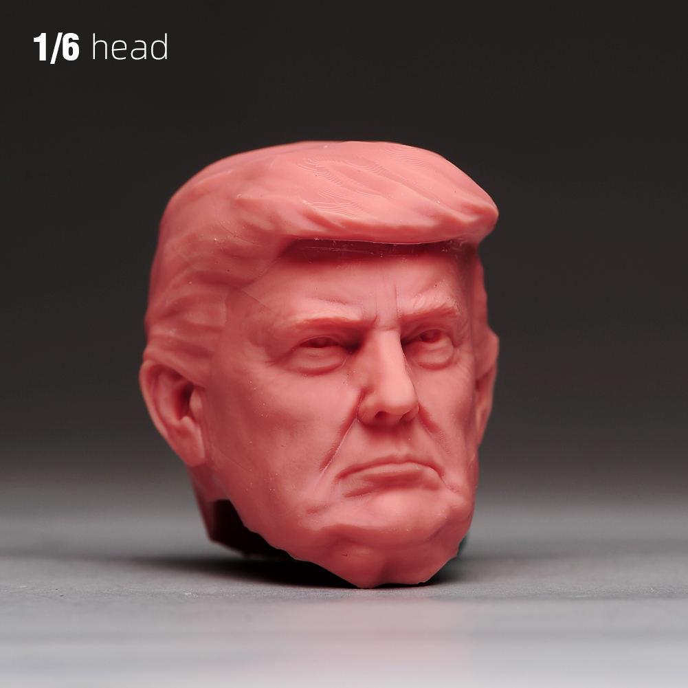 1/6 1/12 1/18 Display Stand Donald Trump President Head Bust For 12'' Male Body