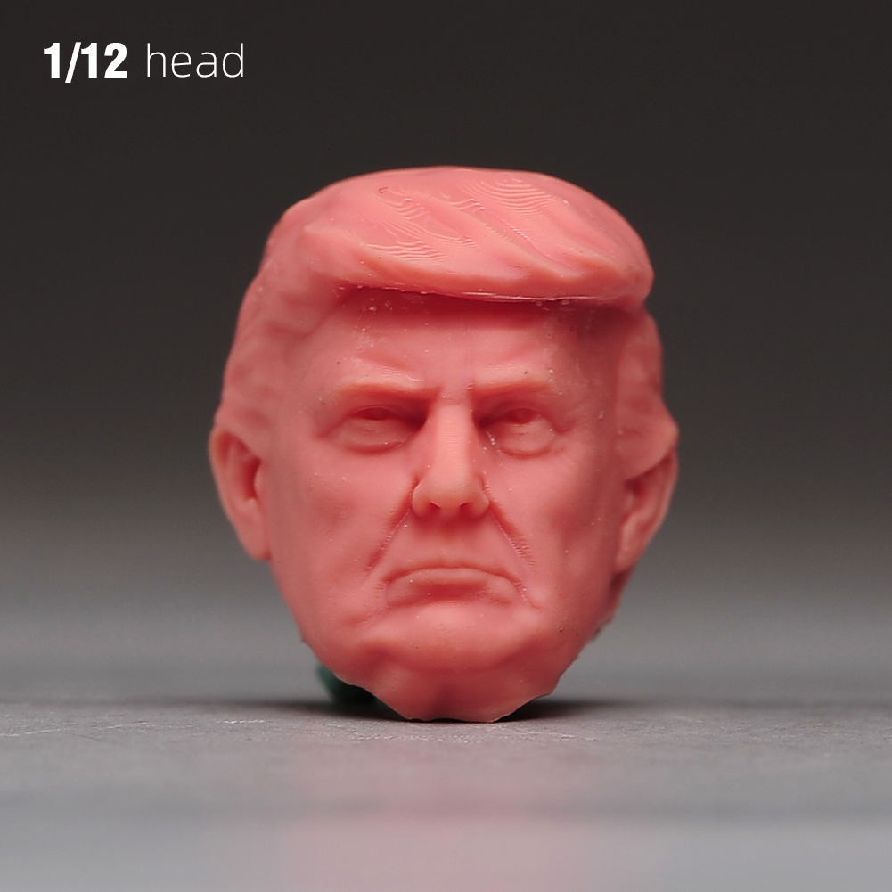 1/6 1/12 1/18 Display Stand Donald Trump President Head Bust For 12'' Male Body