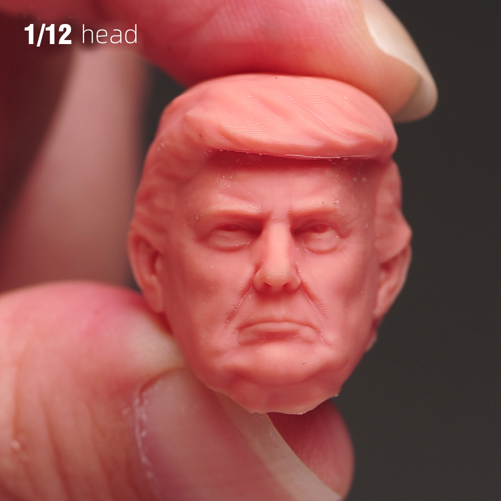 1/6 1/12 1/18 Display Stand Donald Trump President Head Bust For 12'' Male Body