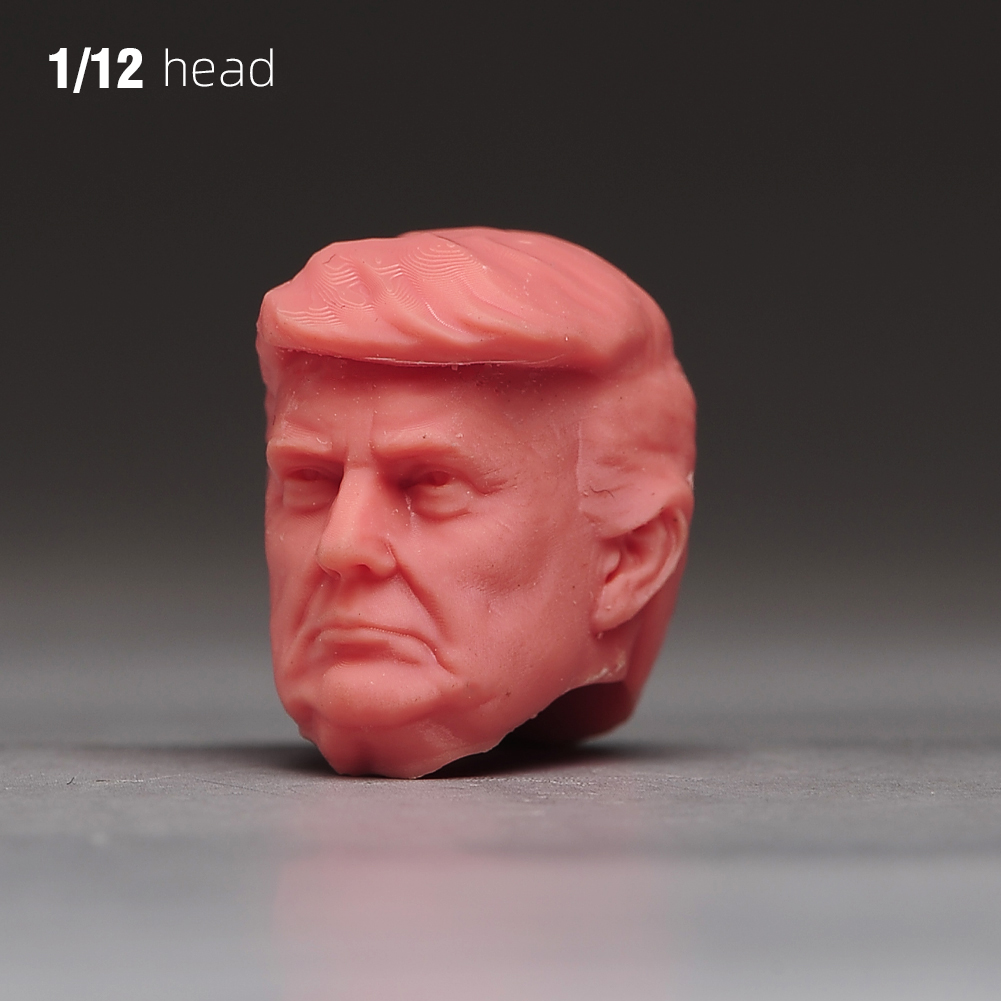 1/6 1/12 1/18 Display Stand Donald Trump President Head Bust For 12'' Male Body