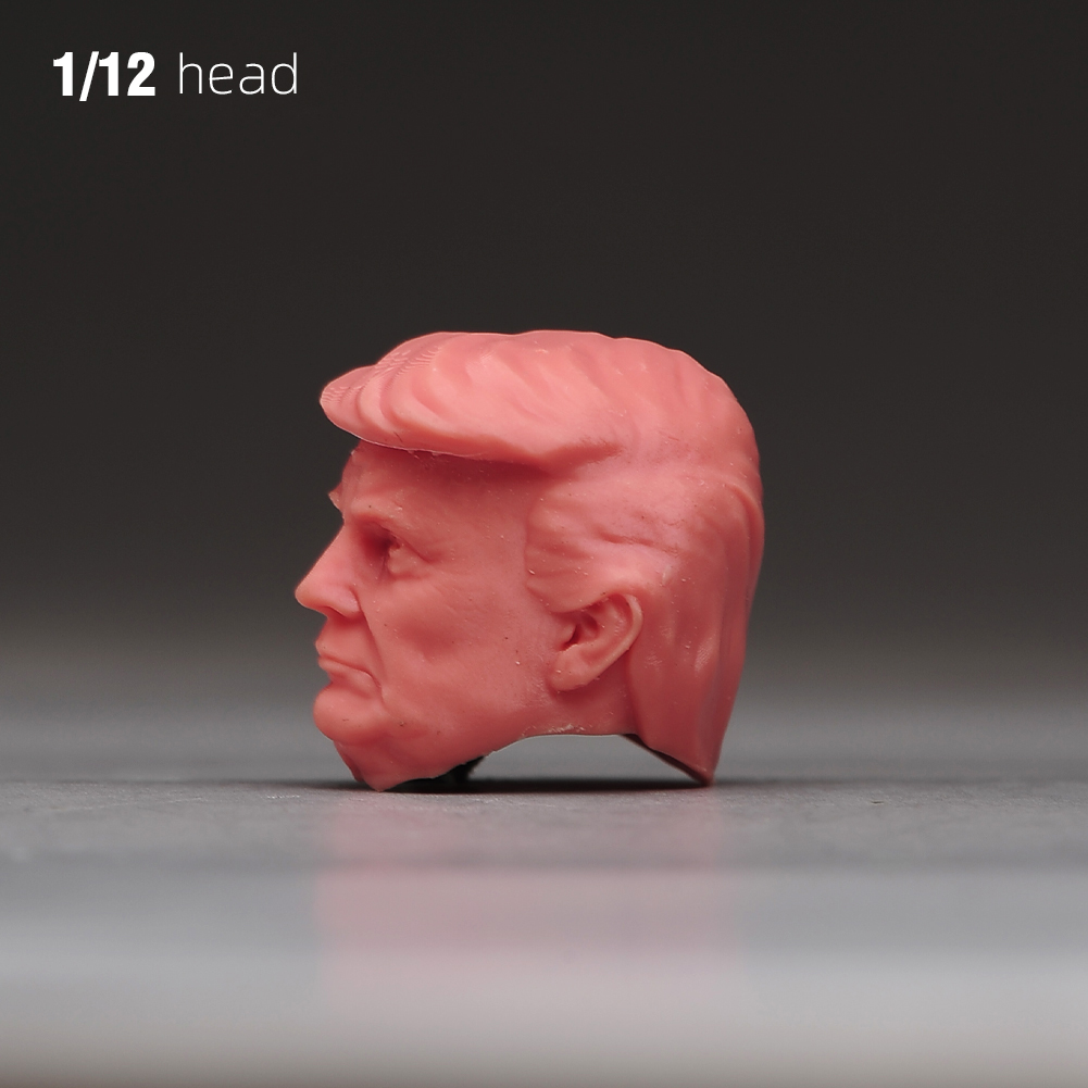 1/6 1/12 1/18 Display Stand Donald Trump President Head Bust For 12'' Male Body