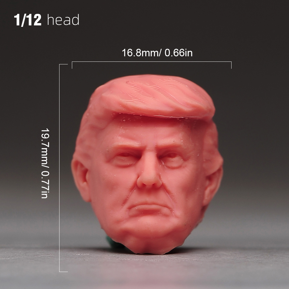 1/6 1/12 1/18 Display Stand Donald Trump President Head Bust For 12'' Male Body