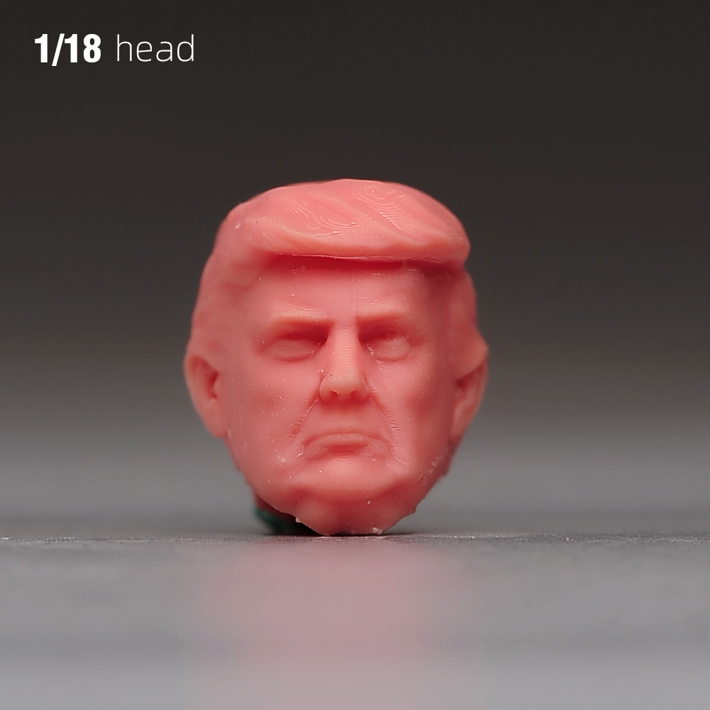 1/6 1/12 1/18 Display Stand Donald Trump President Head Bust For 12'' Male Body