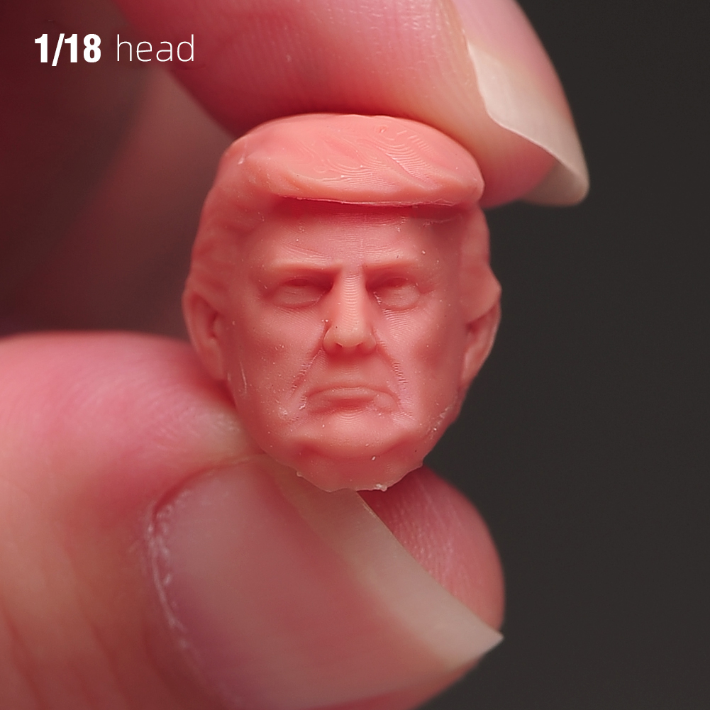 1/6 1/12 1/18 Display Stand Donald Trump President Head Bust For 12'' Male Body