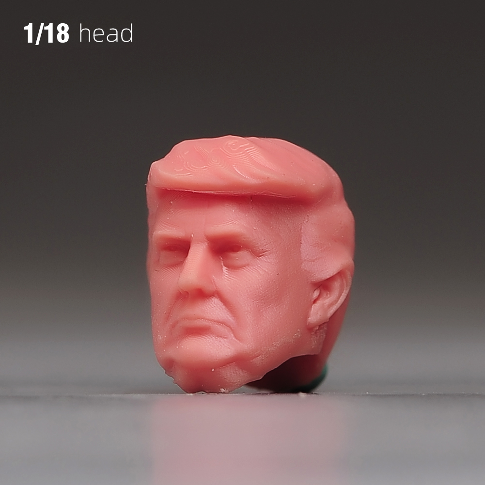 1/6 1/12 1/18 Display Stand Donald Trump President Head Bust For 12'' Male Body