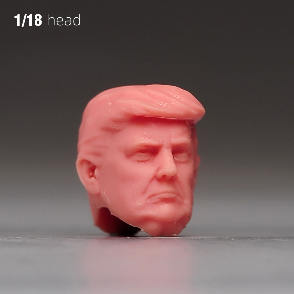 1/6 1/12 1/18 Display Stand Donald Trump President Head Bust For 12'' Male Body