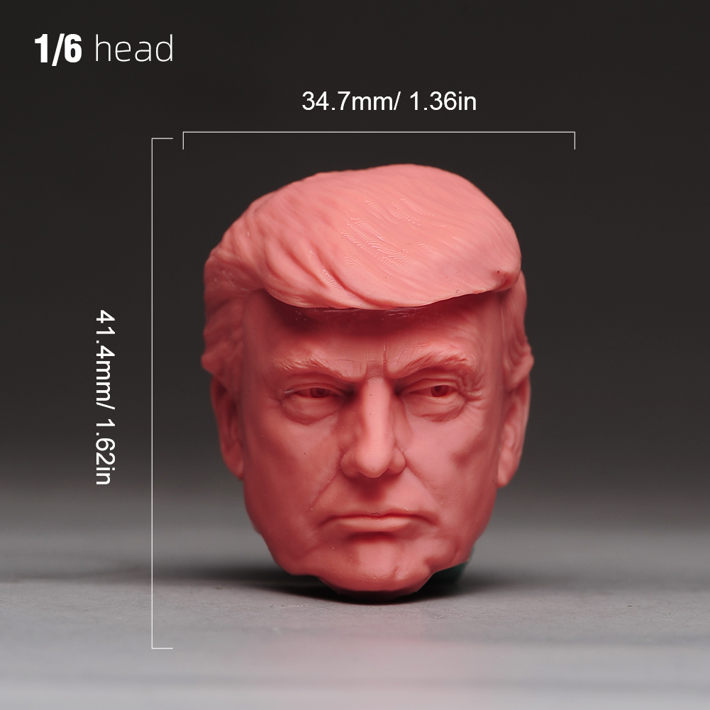 1/6 1/12 1/18 Display Stand Donald Trump President Head Bust For 12'' Male Body