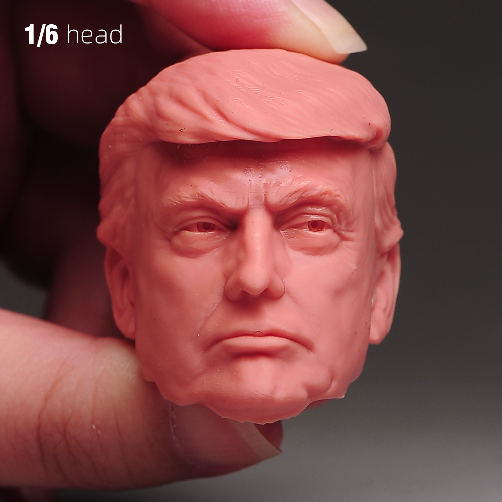 1/6 1/12 1/18 Display Stand Donald Trump President Head Bust For 12'' Male Body