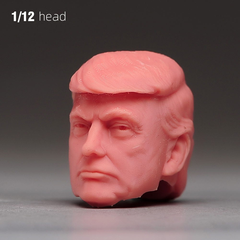 1/6 1/12 1/18 Display Stand Donald Trump President Head Bust For 12'' Male Body