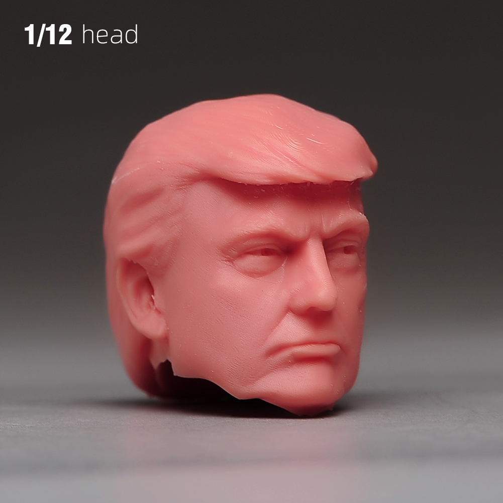 1/6 1/12 1/18 Display Stand Donald Trump President Head Bust For 12'' Male Body