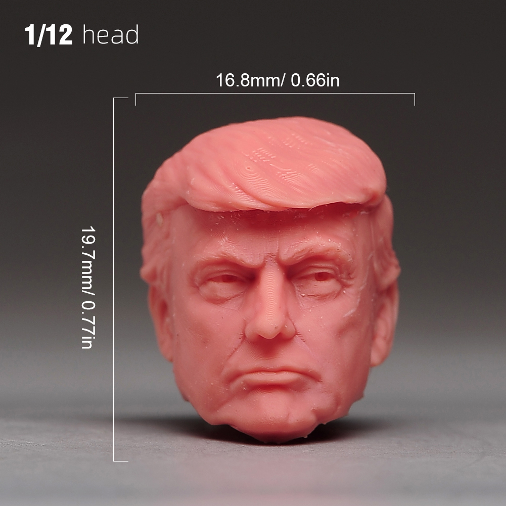 1/6 1/12 1/18 Display Stand Donald Trump President Head Bust For 12'' Male Body