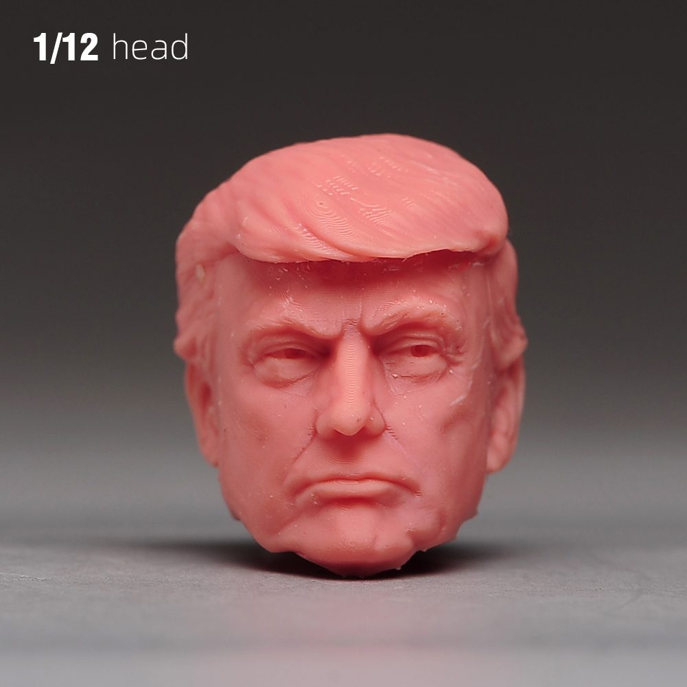 1/6 1/12 1/18 Display Stand Donald Trump President Head Bust For 12'' Male Body