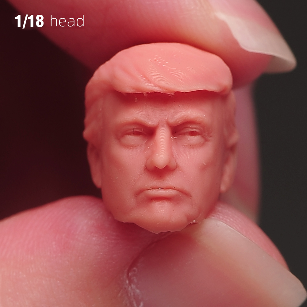 1/6 1/12 1/18 Display Stand Donald Trump President Head Bust For 12'' Male Body