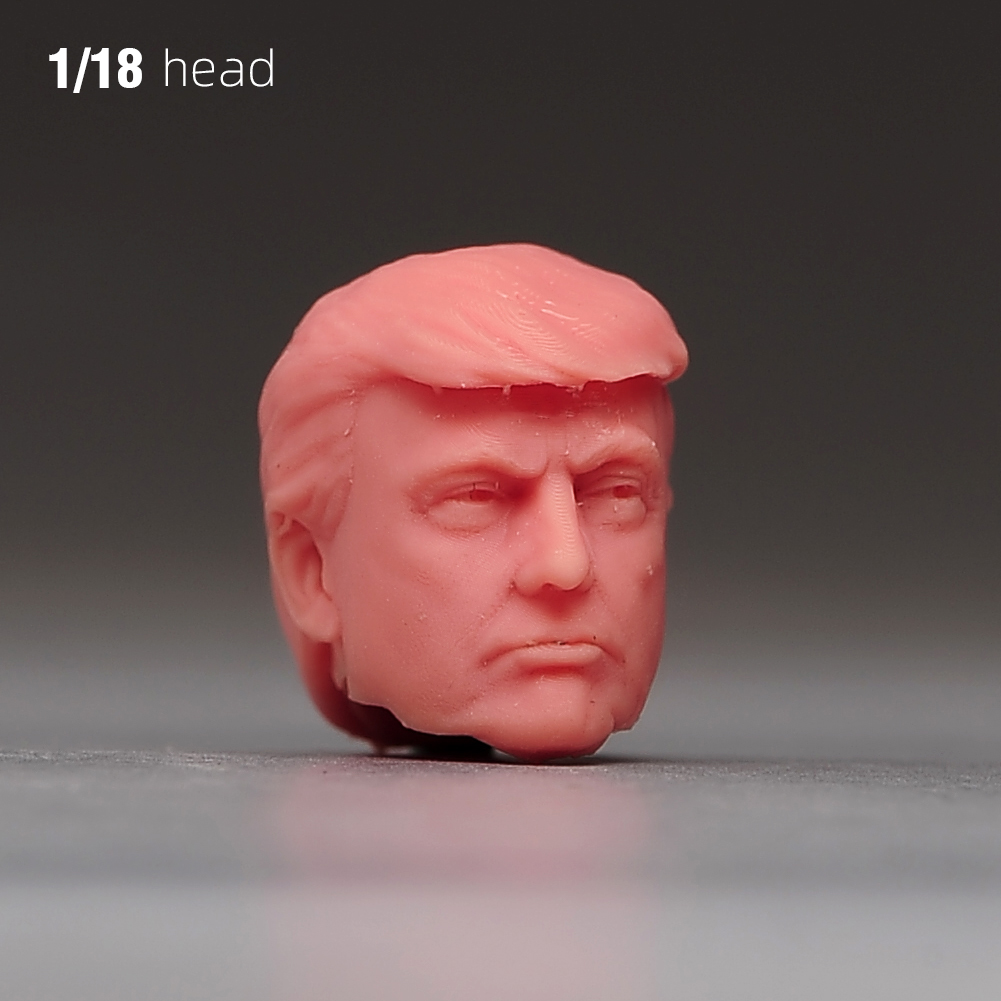 1/6 1/12 1/18 Display Stand Donald Trump President Head Bust For 12'' Male Body