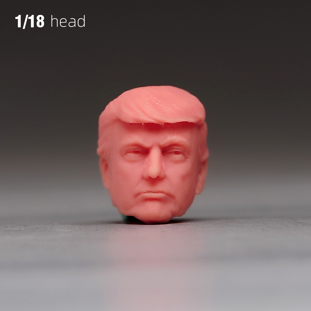 1/6 1/12 1/18 Display Stand Donald Trump President Head Bust For 12'' Male Body