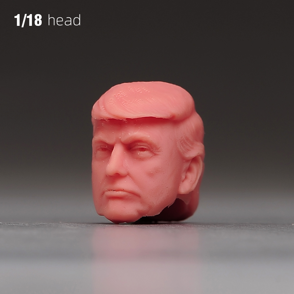 1/6 1/12 1/18 Display Stand Donald Trump President Head Bust For 12'' Male Body