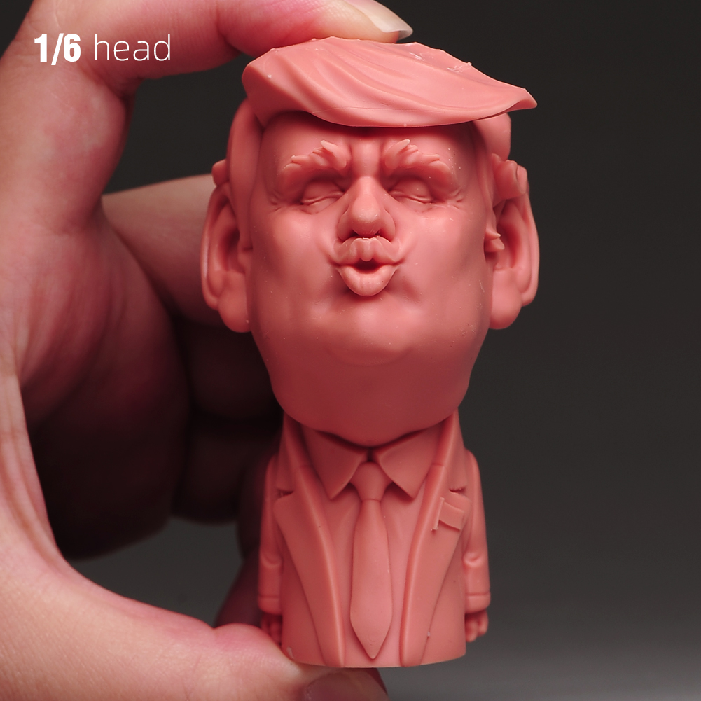 1/6 1/12 1/18 Display Stand Donald Trump President Head Bust For 12'' Male Body