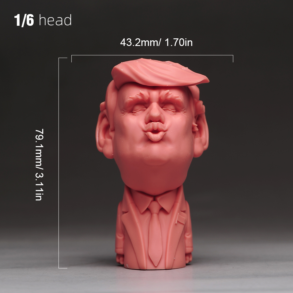 1/6 1/12 1/18 Display Stand Donald Trump President Head Bust For 12'' Male Body